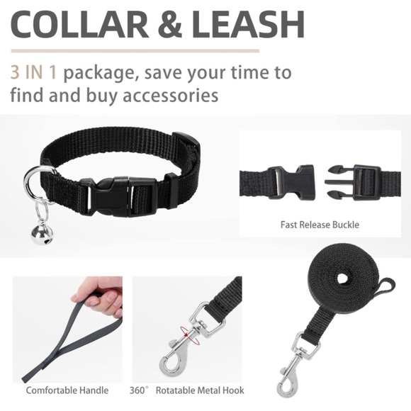 NWT Dog harness collar & leash set, size medium • - Picture 4 of 9